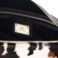 Krémová dámska crossbody kabelka Wittchen z prírodnej kože so zvieracím vzorom