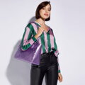 shopper kabelka Wittchen z lesklej kože s monogramovým vzorom 34-4-098-FF