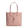 Dámska shopper kabelka z ekokože s predným vreckom ružová 29-4Y-002-B55