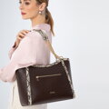 shopper kabelka Wittchen s lemom z ekokože s textúrou jašterice 97-4Y-508-9