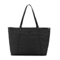Torebka shopperka żakardowa w monogram czarna 98-4E-905-1