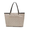 Žakárová shopper kabelka Wittchen s monogramovým vzorom, béžová 98-4E-905-8