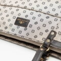 Žakárová shopper kabelka Wittchen s monogramovým vzorom, béžová 98-4E-905-8