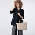 Monogramová kožená shopper kabelka Wittchen 98-4E-605-9