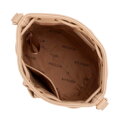 Torebka typu worek z ekoskóry w monogram brązowa 99-4Y-504-4