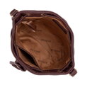 Torebka typu worek z ekoskóry w monogram beżowa 99-4Y-504-9
