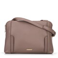 Dámska crossbody dvojkomorová kabelka béžová 100-4Y-009-9