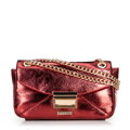 Mini crossbody kabelka z lesklej ekokože, červená 100-4Y-216-3