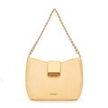 Dámska pletená crossbody kabelka žltá