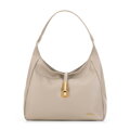 Torebka damska worek z dekoracyjną klamrą duża beżowa 99-4Y-401-9