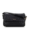 Dámska crossbody kabelka s prešívaním čierna 99-4Y-623-1