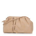 Damska torebka crossbody z marszczeniem jasny beż 99-4Y-423-9
