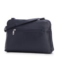 Dámska dvojkomorová crossbody kabelka z ekokože tmavomodrá 99-4Y-610-7