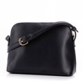 Dámska crossbody kabelka s prešívaním z ekokože čierno-zlatá 99-4Y-611-1G