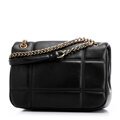 Crossbody kabelka z ekokože dvojkomorová čierna  