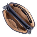 Dámska dvojkomorová crossbody kabelka z ekokože tmavomodrá 99-4Y-610-7
