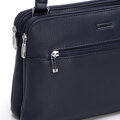 Dámska dvojkomorová crossbody kabelka z ekokože tmavomodrá 99-4Y-610-7