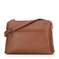 Dámska crossbody dvojkomorová kabelka hnedá 100-4Y-009-5
