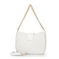 Dámska pletená crossbody kabelka krémová