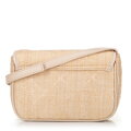 Pletená crossbody s klopou malá béžová