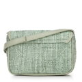 Pletená crossbody s klopou malá zelená