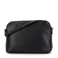 Dámska crossbody kabelka s geometrickým vzorom z ekokože čierna 99-4Y-605-1