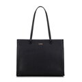 Klasická shopper kabelka z ekokože čierna 99-4Y-617-1