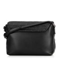 Dámska crossbody kabelka s vertikálnym prešívaním z ekokože čierna 99-4Y-635-1