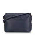 Dámska crossbody kabelka s vertikálnym prešívaním z ekokože tmavomodrá 99-4Y-635-7
