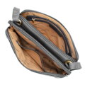 Dámska crossbody dvojkomorová kabelka šedo-zlatá 100-4Y-009-8G