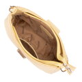 Dámska pletená crossbody kabelka žltá