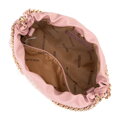 Pletená crossbody kabelka s retiazkami ružová