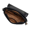 Dámska crossbody kabelka s prešívaním čierna 99-4Y-623-1