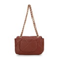 Crossbody z ekokože s geometrickým prešívaním červená 99-4Y-627-4