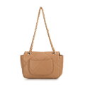 Crossbody z ekokože s geometrickým prešívaním béžová 99-4Y-627-9