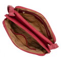 Dámska crossbody dvojkomorová kabelka červená 100-4Y-009-3