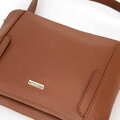 Dámska crossbody dvojkomorová kabelka hnedá 100-4Y-009-5