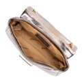 Mini crossbody kabelka z lesklej ekokože, sivá 100-4Y-216-8