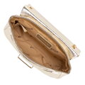 Mini crossbody kabelka z lesklej ekokože, zlatá 100-4Y-216-G