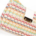 Dámska pletená crossbody kabelka multicolor