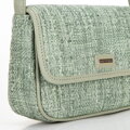 Pletená crossbody s klopou malá zelená