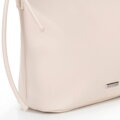 Dámska crossbody kabelka s dekoratívnymi viazaniami krémová 100-4Y-435-9