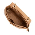 Crossbody z ekokože s geometrickým prešívaním béžová 99-4Y-627-9