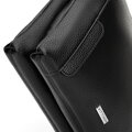 Dámska crossbody dvojkomorová kabelka čierno-strieborná 100-4Y-009-1S