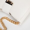 Dámska pletená crossbody kabelka krémová