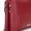 Dámska crossbody dvojkomorová kabelka červená 100-4Y-009-3