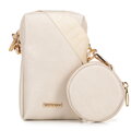 Súprava crossbody kabeliek z ekokože krémová 100-4Y-420-0