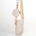 Súprava crossbody kabeliek z ekokože krémová 100-4Y-420-0