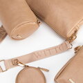 Súprava crossbody kabeliek z ekokože béžová 100-4Y-420-9