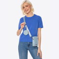 Súprava crossbody kabeliek z ekokože modrá 100-4Y-420-N